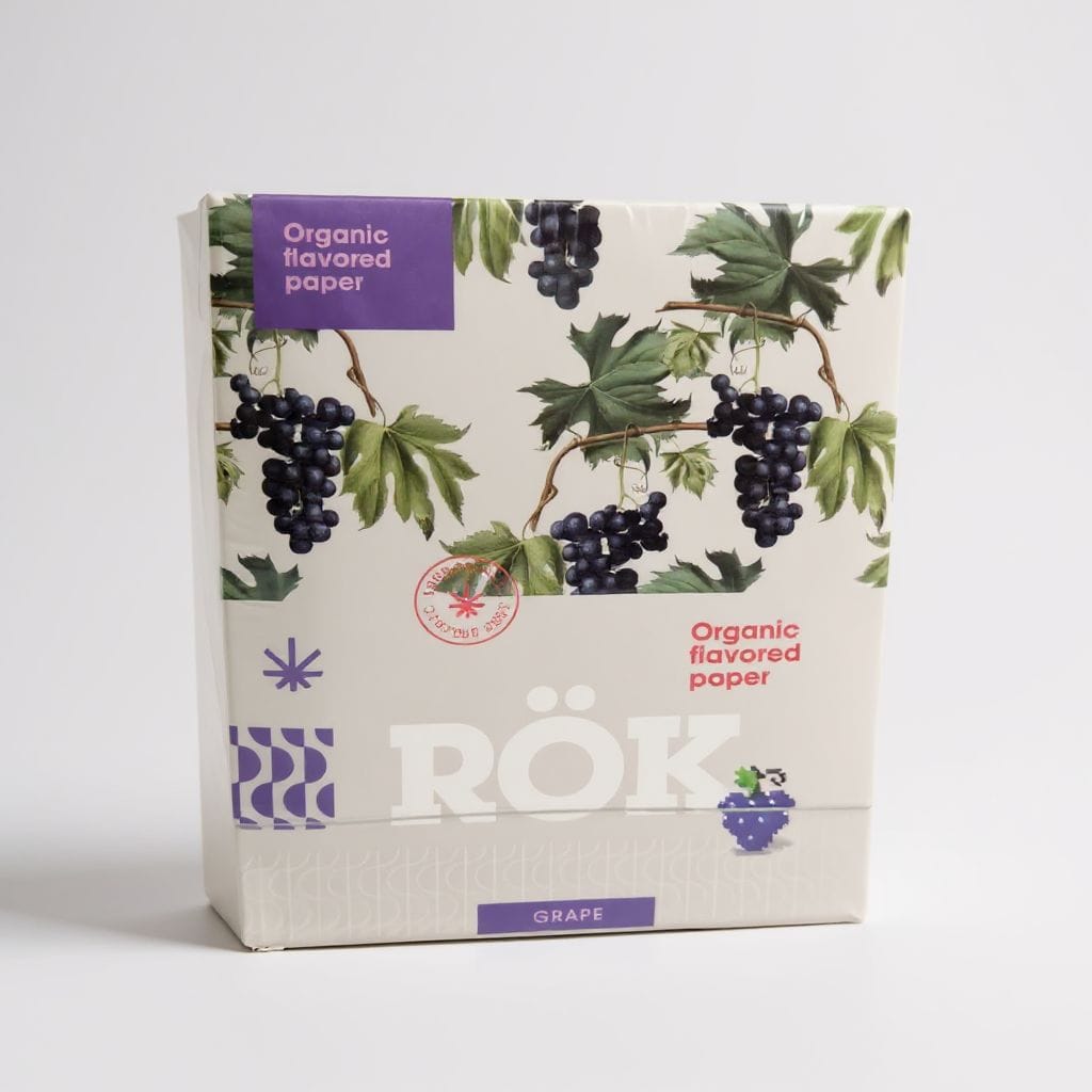 ROK Papel Saborizado GRAPE 1 1/4 (20 unid.)